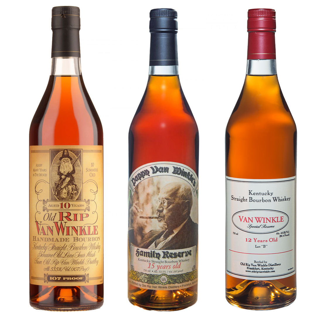 Pappy Van Winkle 10 Year Bourbon, 12 Year & 15 Year Bundle