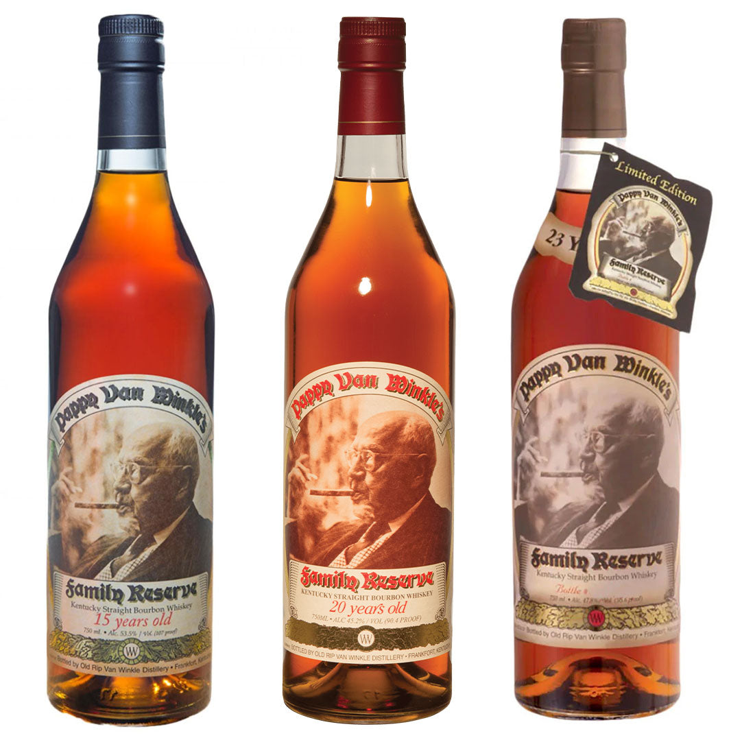 Pappy Van Winkle 15 Year Bourbon, 20 Year & 23 Year Bundle