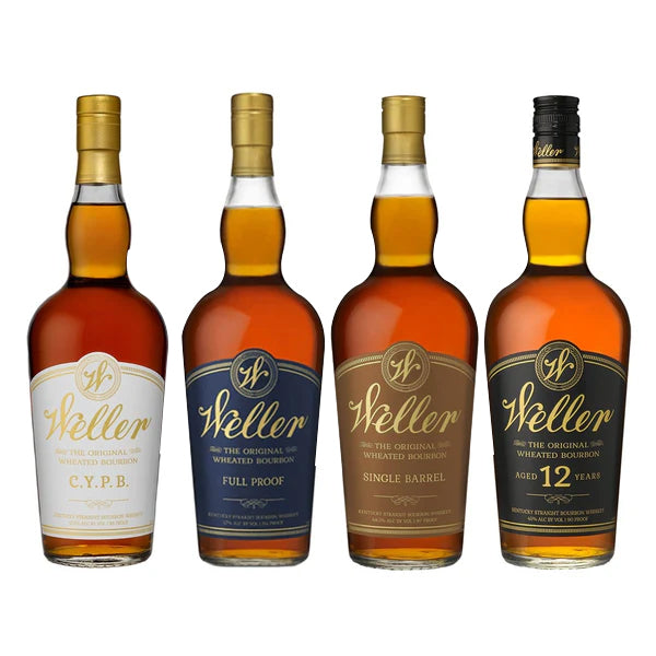 W.L. Weller C.Y.P.B. Bourbon, Full Proof, Single Barrel & 12 Year Bundle