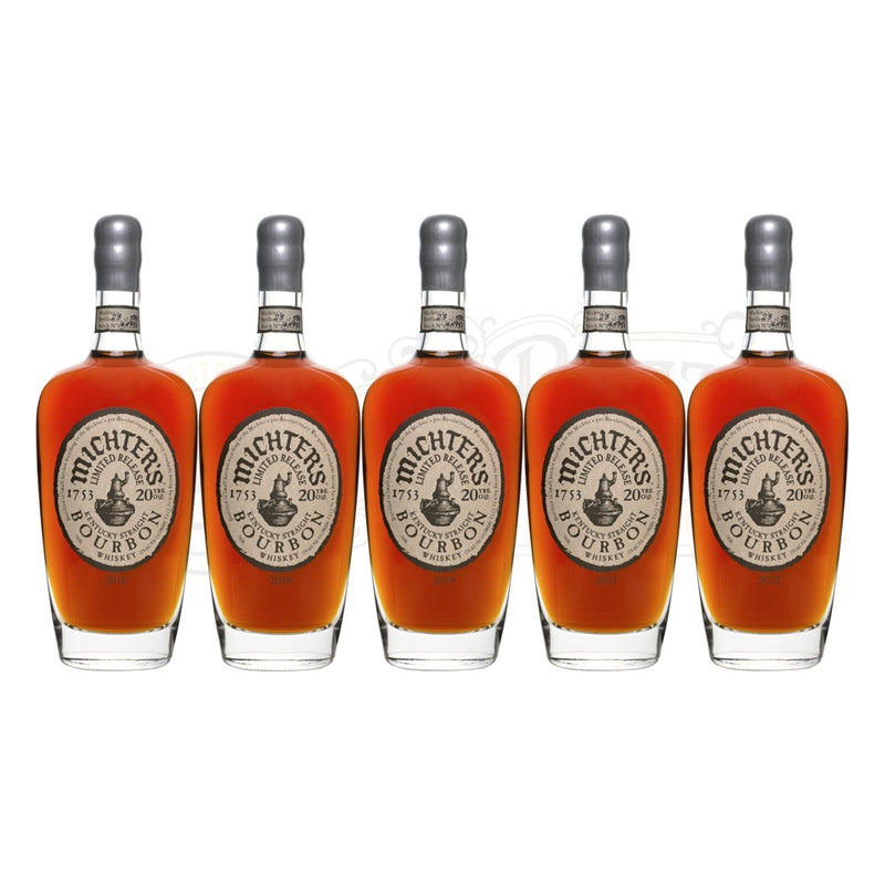 Michter’s 20 Year Bourbon 2016, 2018, 2019, 2021 & 2022 Bundle