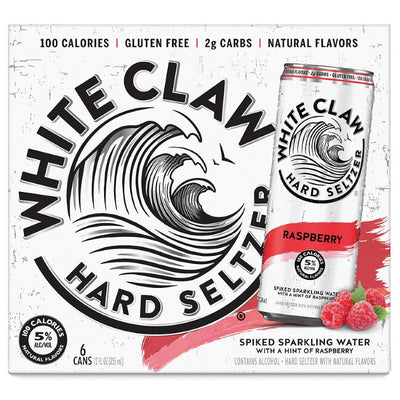 White Claw Hard Seltzer Raspberry 6pk - ishopliquor